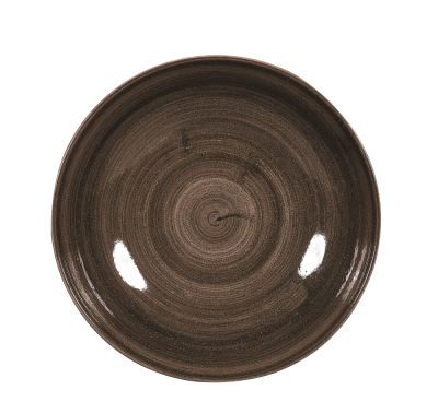 CHURCHILL SUPER VITRIFIED STONECAST PATINA IRON BLACK COUPE PLATE 8.5Inch