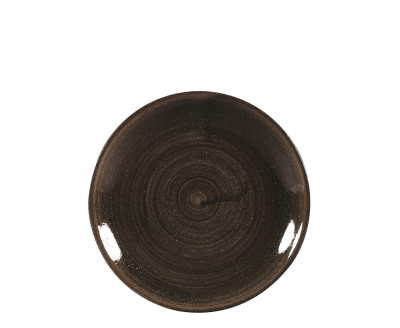 CHURCHILL SUPER VITRIFIED STONECAST PATINA IRON BLACK COUPE PLATE 6.5Inch