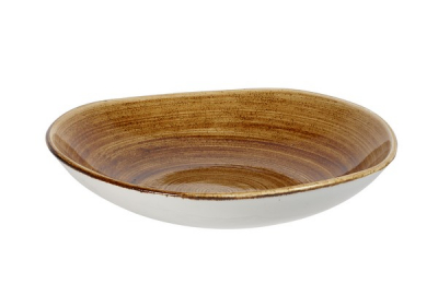 CHURCHILL SUPER VITRIFIED STONECAST PATINA VINTAGE COPPER TRIANGULAR BOWL 9.2OZ