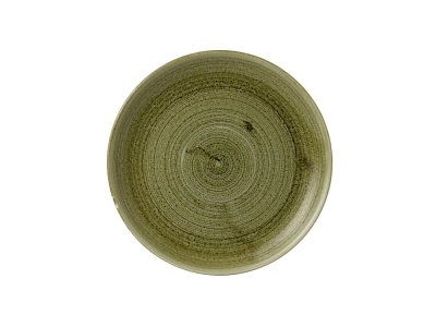 CHURCHILL SUPER VITRIFIED STONECAST PLUME OLIVE COUPE PLATE 10.2Inch
