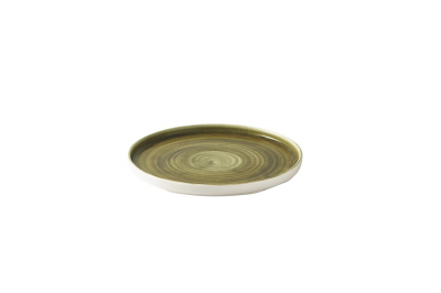 CHURCHILL STONECAST PLUME 10 1/4Inch WALLED PLATE OLIVE