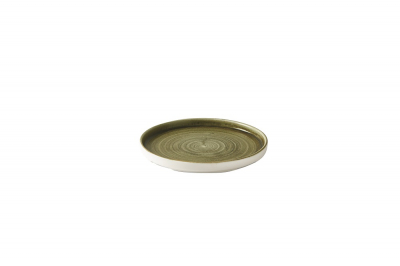 CHURCHILL STONECAST PLUME 8 1/4Inch WALLED PLATE OLIVE