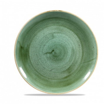 CHURCHILL SUPER VITRIFIED STONECAST SAMPHIRE GREEN COUPE PLATE 10.2Inch