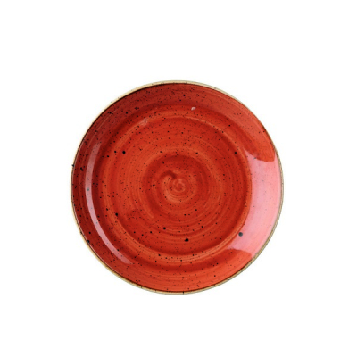 CHURCHILL SUPER VITRIFIED STONECAST SPICED ORANGE COUPE PLATE 8.5Inch
