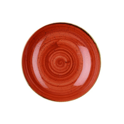 CHURCHILL SUPER VITRIFIED STONECAST SPICED ORANGE LARGE COUPE BOWL 84.5OZ