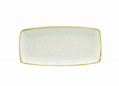 CHURCHILL SUPER VITRIFIED STONECAST BARLEY WHITE OBLONG PLATE 11.6X5.5Inch