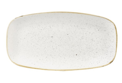 CHURCHILL SUPER VITRIFIED STONECAST BARLEY WHITE CHEF'S OBLONG PLATE 14X7.4Inch