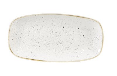 CHURCHILL SUPER VITRIFIED STONECAST BARLEY WHITE CHEF'S OBLONG PLATE 11.7X6Inch