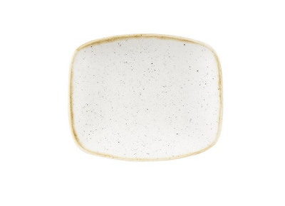 CHURCHILL SUPER VITRIFIED STONECAST BARLEY WHITE CHEF'S OBLONG PLATE 6X5Inch