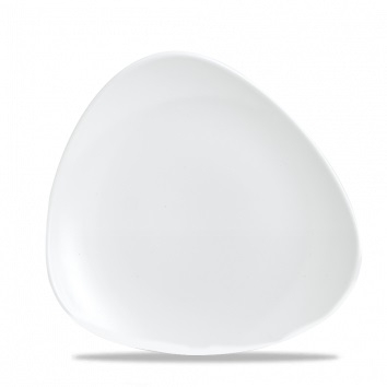 CHURCHILL SUPER VITRIFIED WHITE VELLUM TRIANGULAR PLATE 9Inch