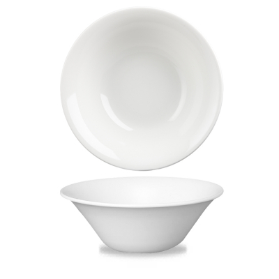 CHURCHILL SUPER VITRIFIED WHITE MEDITERRANEAN SALAD BOWL 46OZ