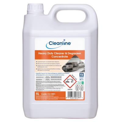 CLEANLINE HEAVY DUTY CLEANER & DEGREASER CONCENTRATE 5L T3