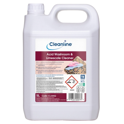 CLEANLINE ACID WASHROOM & LIMESCALE CLEANER 5L T8