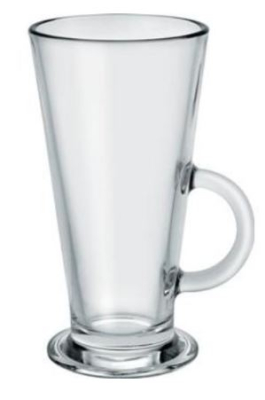 DPS BORGONOVO CONIC LATTE GLASS 9.8OZ/280ML