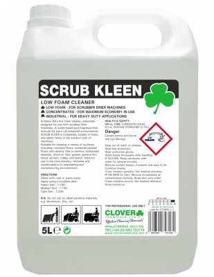 CLOVER SCRUB KLEEN LOW FOAM CLEANER 5LTR