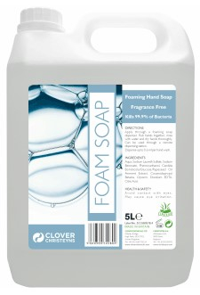CLOVER INSTANT ANTIBACTERIAL FOAM SOAP 5LTR