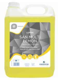 LUFRA SAN MULTI LEMON 5LTR DAILY CLEANER AND DISINFECTANT