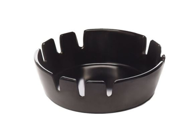 ASHTRAY 4Inch BLACK MELAMINE