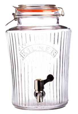 KILNER CLIP TOP VINTAGE DRINKS DISPENSER 176OZ/5L