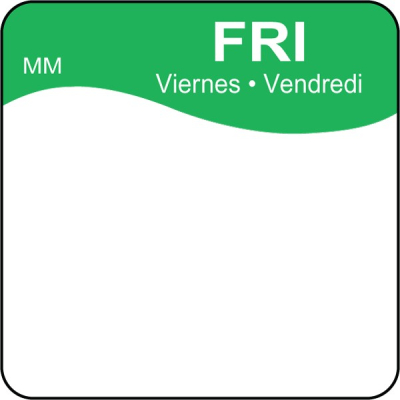 DISSOLVABLE DAY OF THE WEEK LABEL - FRIDAY