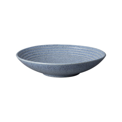 DENBY STUDIO BLUE FLINT LARGE RIDGED BOWL 31CM 409010684