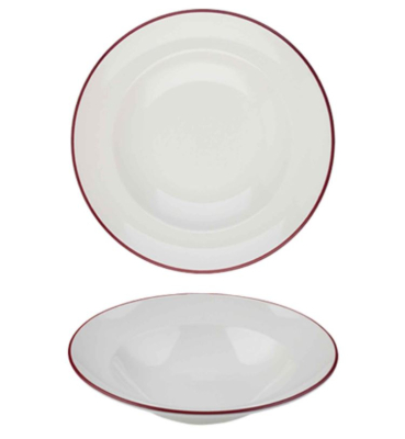 MODEST MAROON PASTA PLATE 28CM  / 11Inch 560ML / 19.75OZ