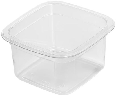 SQUARE CLEAR DELI POT 280ML 8OZ X700