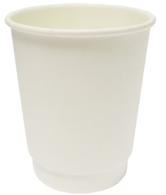 8OZ MATT DOUBLE WALL CUP WHITE X500 D04022