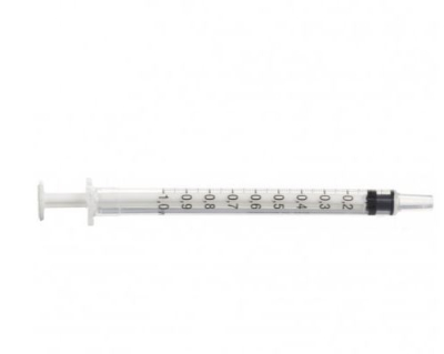 SYRINGE WITH LUER SLIP 1ML X120