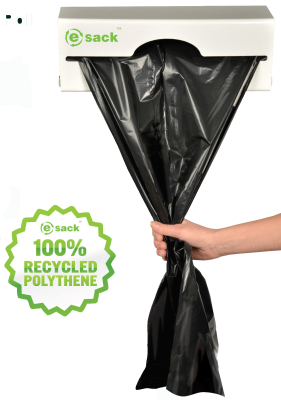 E-SACK ON A ROLL BLACK HEAVY DUTY 4 ROLLS OF 50 SACKS