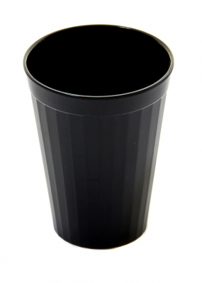 FLUTED TUMBLER POLYCARB 7OZ BLACK