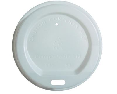 8OZ COMPOSTABLE SIP-THRU LID PLA WHITE