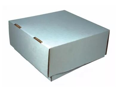 CORRUGATED GATEAU BOX HINGED LID 12 x 12 x 3Inch