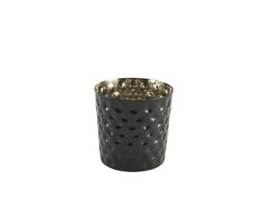 BLACK HAMMERED ST STEEL SERVING CUP 8.5 X 8.5CM  X12