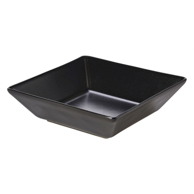 GENWARE LUNA STONEWARE BLACK SQUARE BOWL 27.1OZ