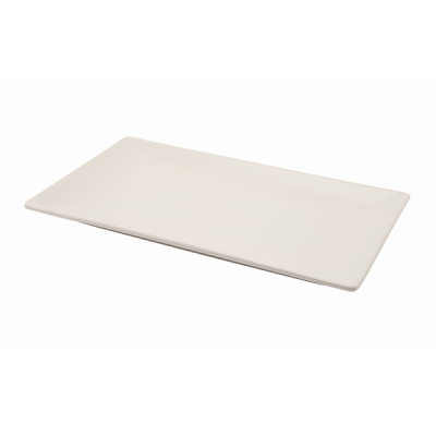 GENWARE LUNA STONEWARE WHITE RECTANGULAR PLATE 11.8X5.9Inch