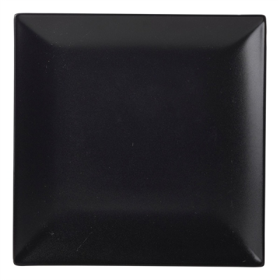 GENWARE LUNA STONEWARE BLACK SQUARE COUPE PLATE 8.3Inch