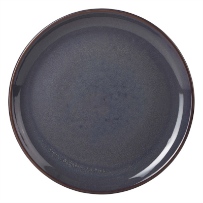GENWARE TERRA STONEWARE RUSTIC BLUE COUPE PLATE 9.4Inch