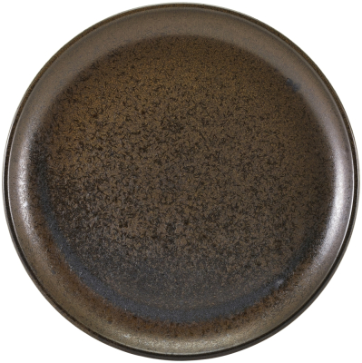 GENWARE TERRA PORCELAIN BLACK COUPE PLATE 12Inch