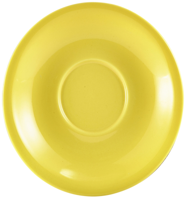 GENWARE PORCELAIN YELLOW SAUCER 5.3Inch