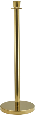 BRASS PLATED BARRIER POST 100 X 32CM X2