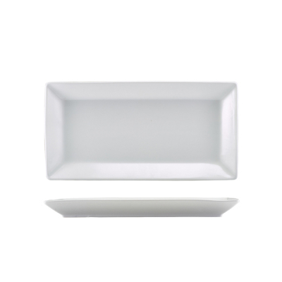 GENWARE WHITE PORCELAIN RECT DISH 30X15.5CM/11.75X6Inch