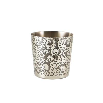 GENWARE FLORAL S/STEEL SERVING CUP 8.5 X 8.5CM