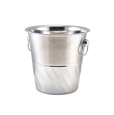 GENWARE SWIRL WINE BUCKET STAINLESS STEEL