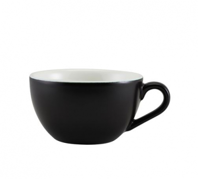 ROYAL GENWARE BOWL SHAPED CUP 34CL X6 MATT BLACK 322134MBK