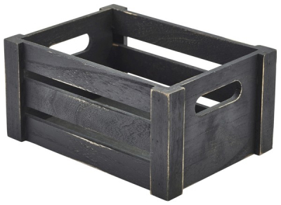 GENWARE WOODEN CRATE BLACK 22.8X16.5X11CM WDC-2014BK