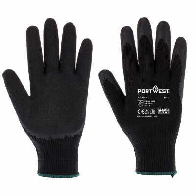 PAIR OF GRAB N GRIP GLOVES BLACK LARGE