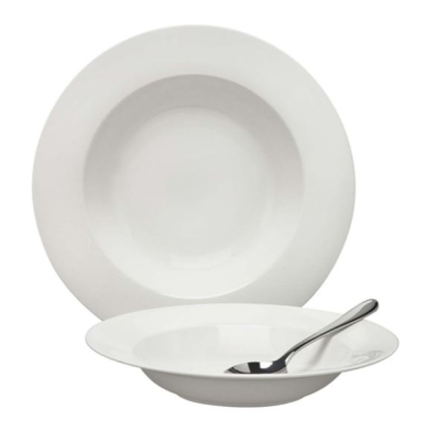 ELIA PREMIER BONE CHINA GLACIER RIMMED PASTA BOWL 10.8Inch
