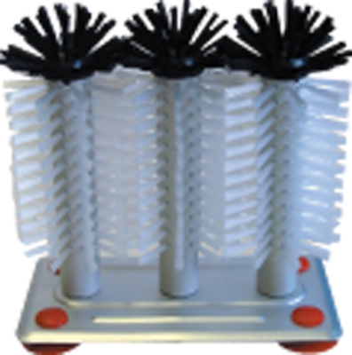 GLASS WASHER 3 BRUSH WITH BASE