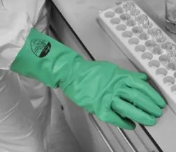 GREEN NITRILE GLOVE  12Inch MEDIUM  *LATEX FREE ONLY*